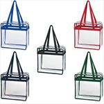 JH3603 Clear Tote With Zipper And Custom Imprint
